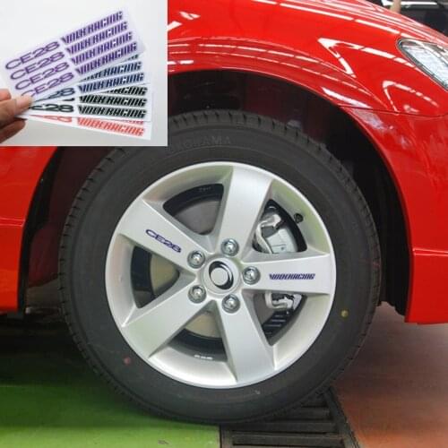 4PCS CE28 Volk Racing Sticker Car Modified Wheel Rim Stickers For Rays CE28 TE37X Wheels Auto Styling