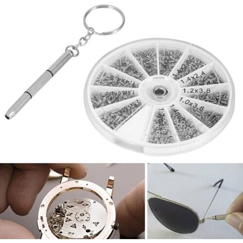 601Pcs Screw Nut Accessories Screwdriver Clock Watches Glasses Repair Tool Kit