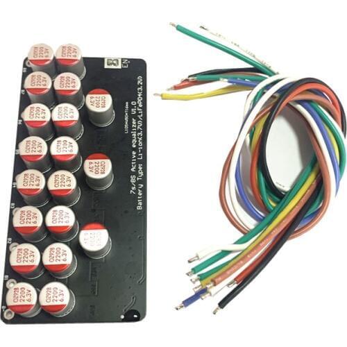 8S 5A 6A Active Equalizer Balancer Lifepo4 Lithium Lipo LTO Battery Energy active equalization module Fit Capacitor