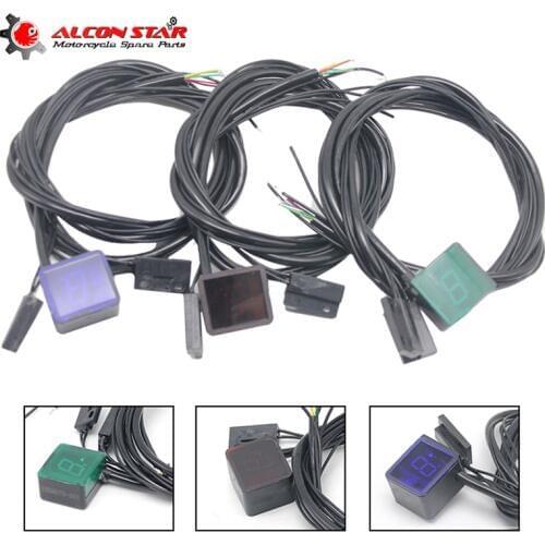 Alconstar-Universal Motorcycle Digital Gear Indicator Motocross Display Shift Lever Sensor Motor Bike Instruments for Honda KTM
