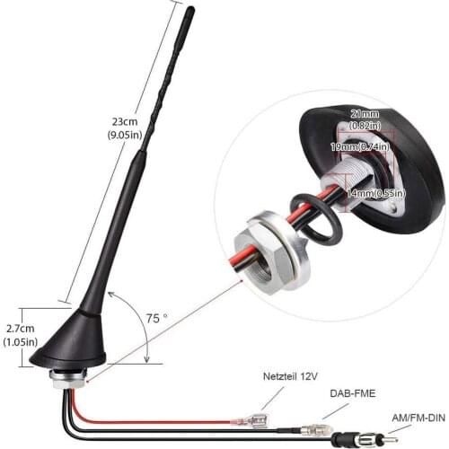 AM FM TV Radio Digital Antenna Aerial Signal DAB Digital Highway Car Radio High Gain Aerial Antenna Accessories Exterior Part