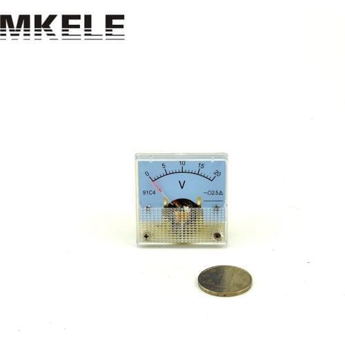 DC 91C4(20V) Ammeter Panel Voltage Meter Experiment Voltmet Voltmeter Pointer Diagnostic-tool Tester Voltimetro Amperimetro