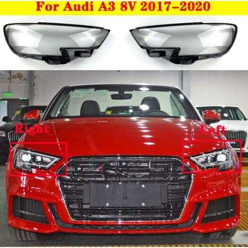 Car Light Caps Transparent Lampshade Front Headlight Cover Glass Lens Shell Cover For Audi A3 8V 2017-2020