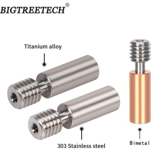 BIQU 303 Stainless Steel Throat Titanium Alloy All metal Heat Break For BIQU H2 Extruder Upgrade Ender 3 V2.0 Cr10 HOTEND