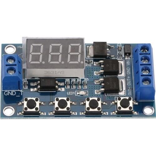 Pulse Signal Cycle Delay Timer Switch dual MOS Control Board 12V-24V