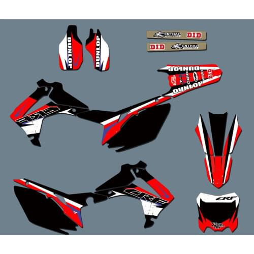 Customized GRAPHICS BACKGROUNDS DECALS STICKERS For Honda CRF450 CRF450R 2013 2014 2015 2016 CRF250R CRF250 2014 2015 2016 2017