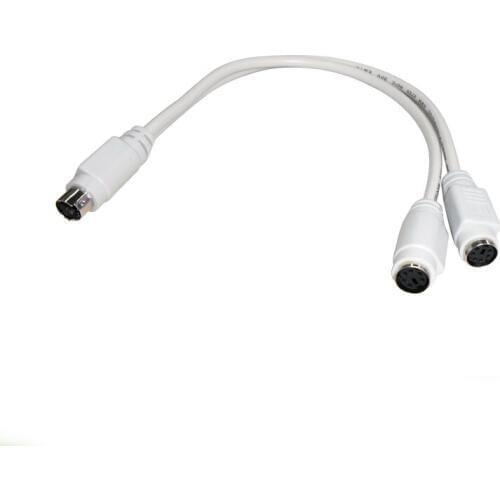 Motherboard PS2 PS/2 Splitter Adapter Cable 6Pin Mini Din Male to 2 Female for Mouse Keyboard Card Reader Laser Scanner