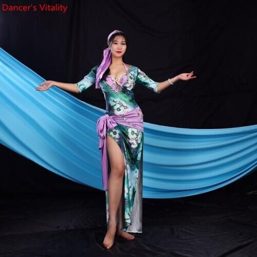 Belly Dance Costume custom-made balady shabby saidi Dress Adult Belly Dancing Professional Clothes Suit Bra Dress Set S,M,L,XL