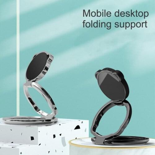 360 Degree Rotation Lightweight Smart Phone Metal Ring Bracket for Car