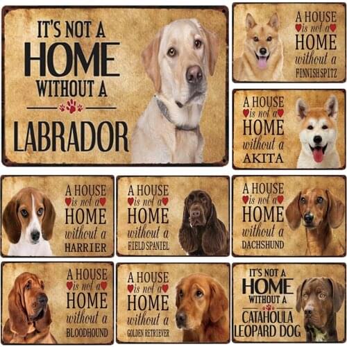 Metal Signs Dog Animal Metal Plate Travel Souvenir Vintage Metal Plaque Wall Home Shop Decor Poster Wall Plaque