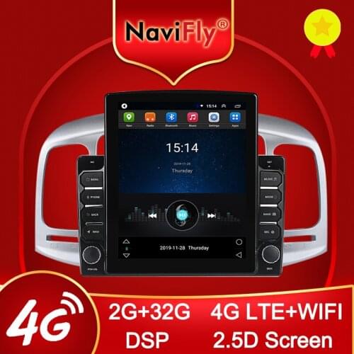 Tesla Style Multimedia Player Radio Android For Hyundai Accent 2006-2010 2011 DSP Auto Car Video GPS 2.5D 4G LTE WIFI Navigation