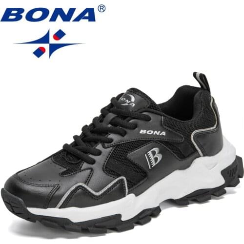 BONA 2021 New Desiners Running Shoes Men Outdoor Comfortable Walking Trainers Shoes Man Adult Fashion Movement Shoes Mansculino