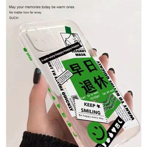 Soft cute phone case for iphone 11 pro max 12 mini 6 7 plus clear transparent back cover cases for iphone xr xs max x 6s 8 plus