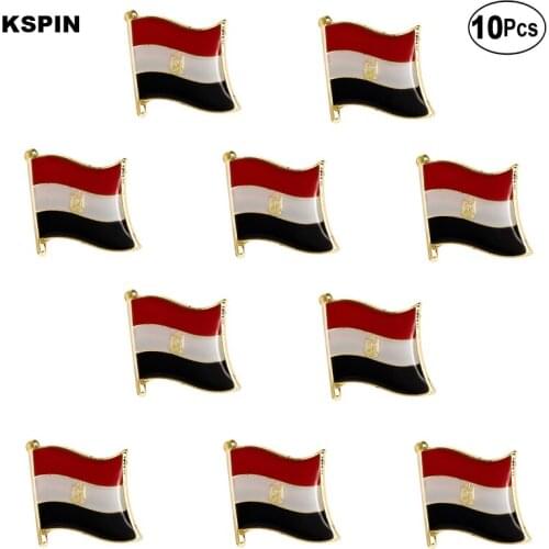 Egypt Flag Lapel Pin Flag badge Brooch Pins Badges 10Pcs a Lot