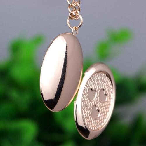 Latest Styles Heart Shaped Oval Pendant Jewelry Exquisite Can Be Open Photo Locket Wish Necklaces Jewelry