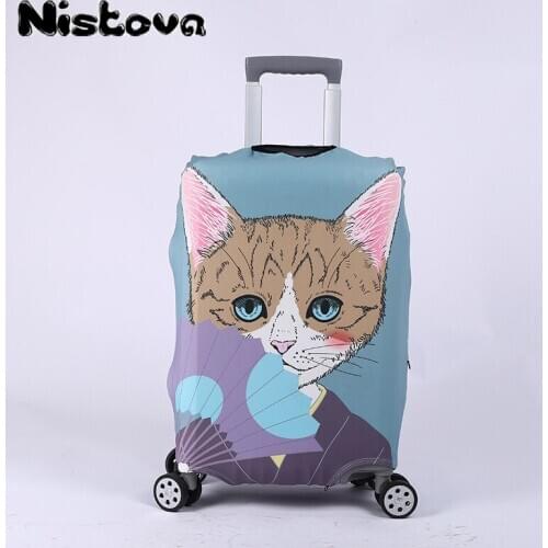2019 New High-definition Digital Printing Suitcase Cover for Traveling Elastic Thickened Luggage Dust Cover Travel Accessories