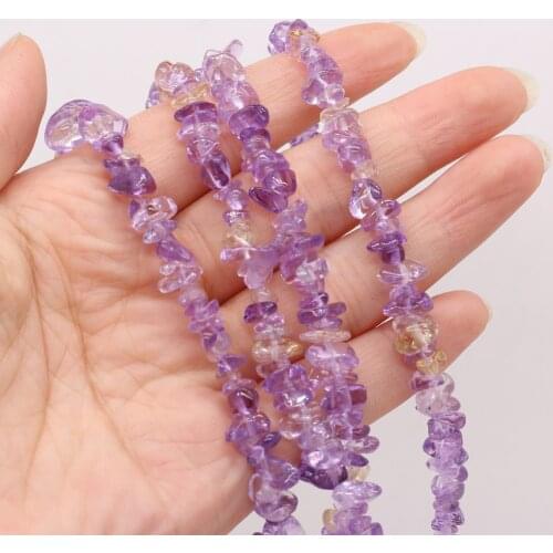2021 New Hot Sale Natural Semi-precious Stone Gravel Beaded Elegant Purple Fluorite for DIY Necklace Bracelet Making Jewelry