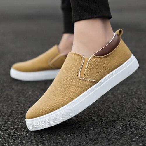2021 New Large Size Mens Shoes Korean Canvas Shoes Mens Pedal Old Beijing Cloth Shoes Overfoot Shoes