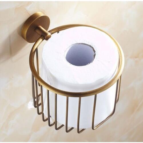 2016 New Arrival! Bathroom Accessories Antique Brass Finish Toilet Roll Holder,Toilet Paper Holder, Bronze WC Paper Basket