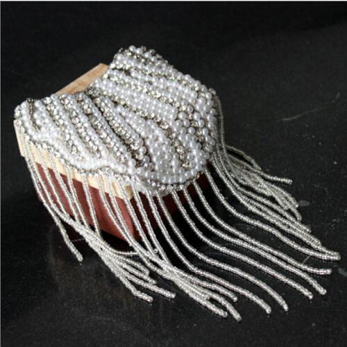 New clothes accessories rhinestone beaded lace shoes and hats cloth tassels shoulders clothing accessories jewelry