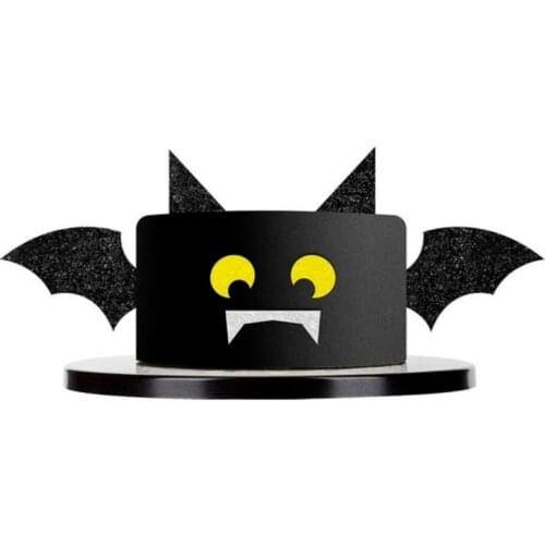 New Cartoon Bat Happy Birthday Cupcake Topper Set Cute Birthday Cake Topper for Kids Birthday Halloween Party Cake Decorations