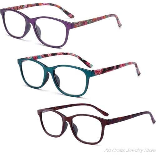 Flower Reading Glasses Presbyopia Eyeglasses Reading Glasses Men Women 1.0 1.5 2.0 2.5 3.0 3.5 4.0 Diopter for Old People M19 21