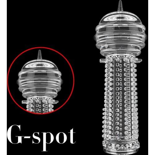 G Point Stimulation Reusable Cock Sleeve Penis Sleeve Sex Toys for Men Silicone Delay Condom Penis Extender