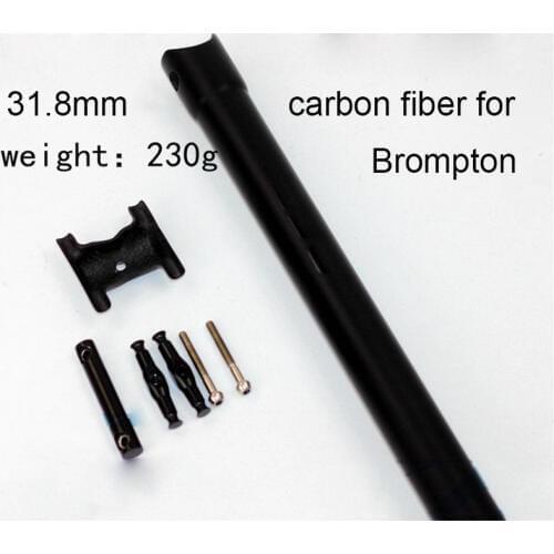 Ultralight 230g Carbon Fibre 31.8mm Bicycle Seat Post for Brompton BMX Bike Seatpost 31.8*580 mm