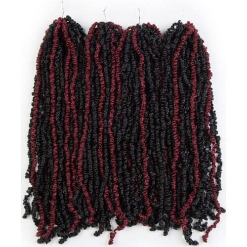 BELLA Crochet Hair Synthetic Passion Twist 16 Inch 5 Color Fluffy Crochet Braid Hair Ombre Braiding Hair Extensions Twist