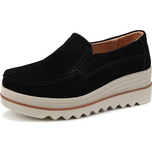 Womens Casual Shoes New Platform Slip-on Women Loafers Round Toe Female Sneakers Breathable Women Flats Shoes Zapatos De Mujer