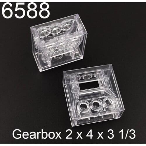 2PCS 6588 high-tech Gearbox 2 x 4 x 3 1/3 Building Block Bricks Accessories Parts MOC DIY Education Build Toys