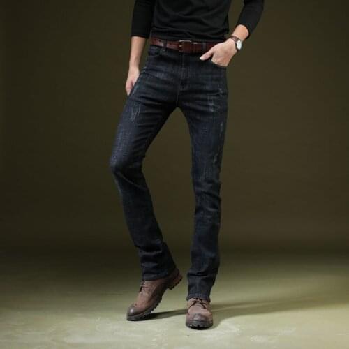 2021 New Classic Denim Flare Vintage Jeans Male Straight Pants Mens Flared Jeans Bootcut Boot cut jeans men Leg Fit Black