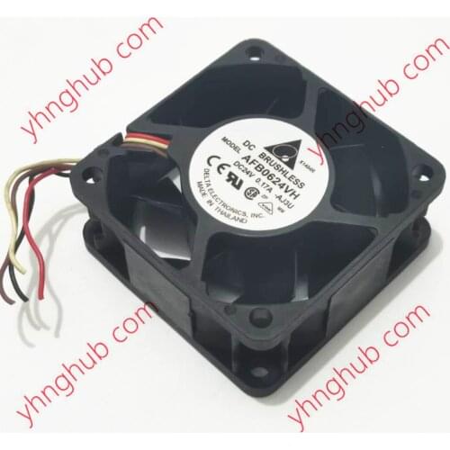 Delta Electronics AFB0624VH -AJ3U DC 24V 0.17A 60x60x25mm 4-wire Server Cooling Fan