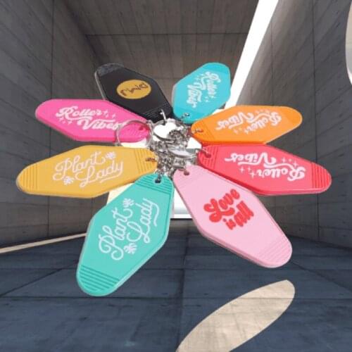 50ABS plastic motel keychain printing motel keychain Custom Logo