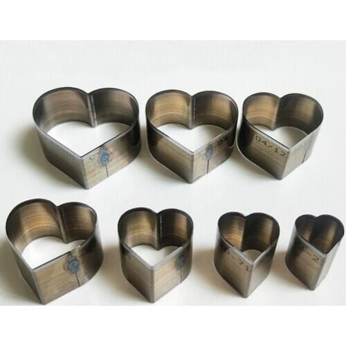 7 Pcs/Set 20mm To 50mm Love-Shaped Pendant Knife Mold Handmade Leather Knife Mold Leather Knife Mold Laser Knife Mold