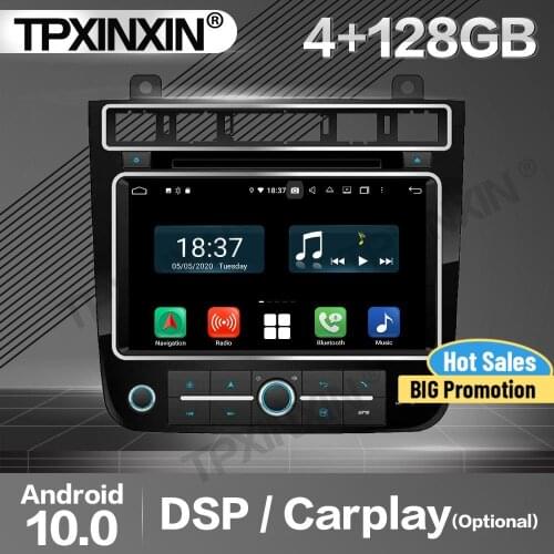 4+128G Carplay Car Radio 2 Din Stereo Receiver Android For VW Touareg 2011-2015 2016 2017 2018 2019 GPS Player Audio Head Unit