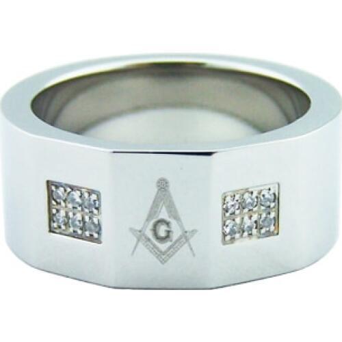 Free Shipping!Cheap Price Promotion Sales! USA Hot Selling Mens Stainless Steel Masonic Master Freemason Wedding Ring Size 8-14