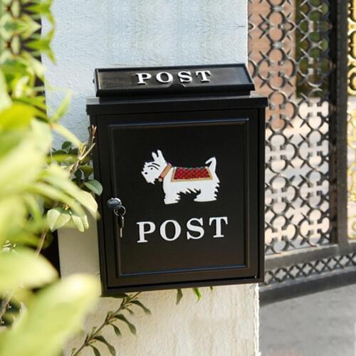 Large Letter Box Outdoor Lockable Secure Mail Post Cast Aluminum Mailbox Postbox