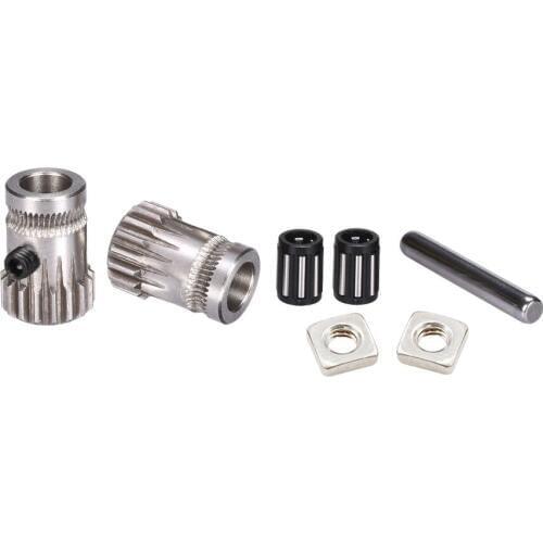 3D Printer Parts MK2/MK3 Cloned Btech Dual Gears Steel Pulley Kit Wheel 3D Printer Accessories Gear Extrusion DIY