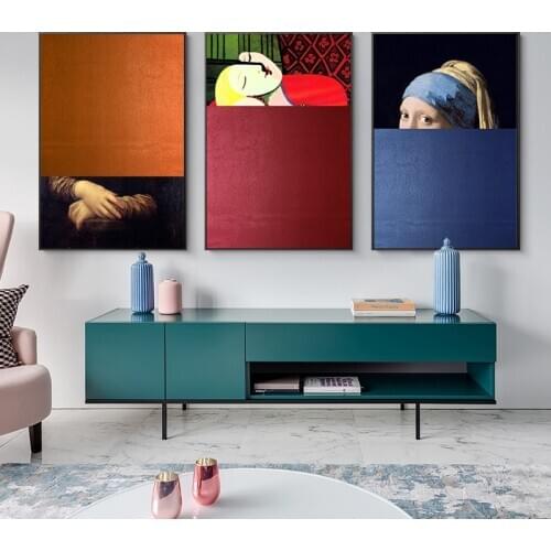 Girl with A Pearl Earring Mona Lisa Cover Art Canvas Print Painting Famous Wall Picture Living Room Home Decoration Poster