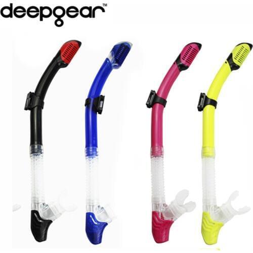 DEEPGEAR Dry snorkel Watersplash diving snorkels for adult diving and swimming Silicone snorkel swimming diving snorkel gears