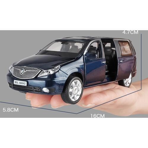 Best selling 1:32 GL8 commercial car alloy model,simulation metal 6 door sound and light pull back MVP model,free shipping