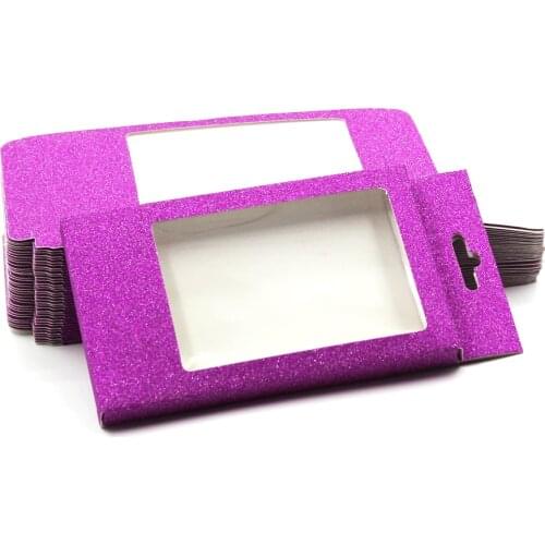 Eyelash Box Package for 5 Pairs Lot Wholesale 10/20/30/50/100 Glitter Paper Eyelash Packaging Boxes With Trays In Bulk