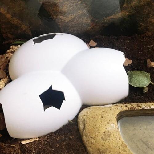 Reptile Hiding Cave Animal Pet Case EggsShell Decoration For Turtle Lizard Snake L38A