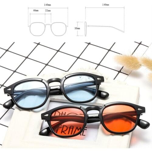Fashion Style Round Sunglasses Clear Tinted Lens Brand Design Party Show Sun Glasses Women Men Driver Goggles