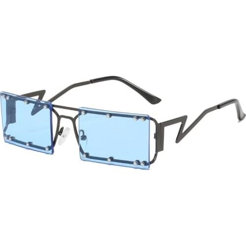 Fashion Vintage Square Sunglasses Women Men 2021 Luxury Brand Designer Travel Rivet Metal Steampunk Sun Glasses UV400 Shades