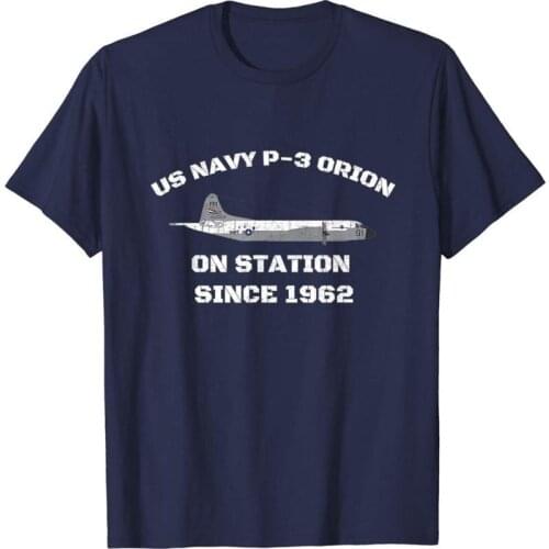 Us Navy P-3 Orion on Station Since 1962 T Shirt Brand Mens 2019 Fashion Round Neck Best Selling Male Natural Cotton T-Shirt