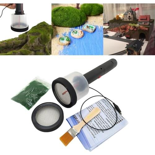 Flocking Kit Static Grass Applicator ABS Mini Flocking Machine with Antislip Handle for DIY Scenic Modelling Sand Table