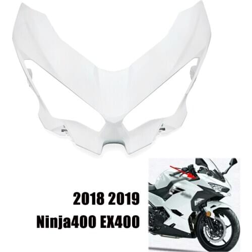 Ninja400 18 19 EX 400 ABS Injection Fairing Upper Front Head Fairing Cowl Nose Cowl Cover For Kawasaki NINJA 400 EX400 2018 2019
