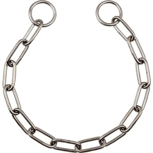 New Brand Top Quality 202 Stainless Steel Metal Pet Dog Training Choke Collar Slip Snake Chain 1pc/lot Sizes S M L